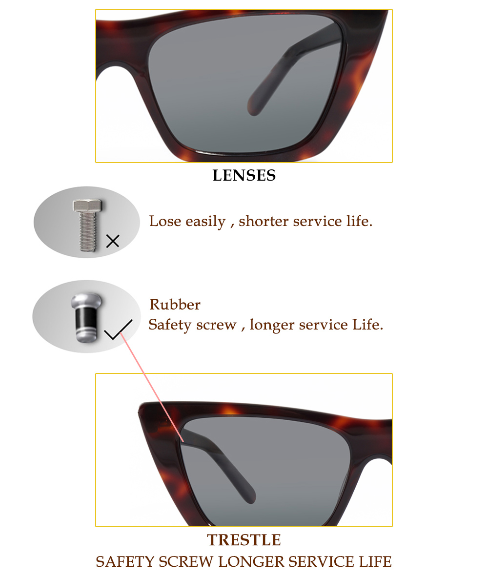 Cool Design Sunglasses Made of Recycled Acetate detail