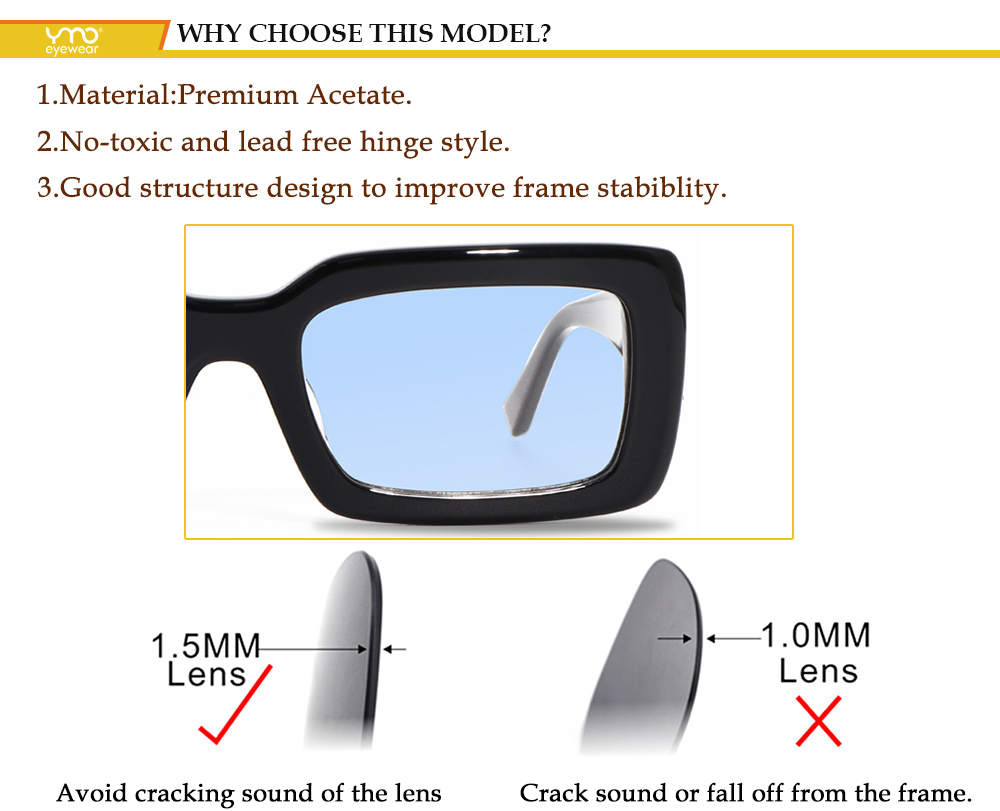 Fashion Vintage Bold Thick Acetate Sunglasses advantage