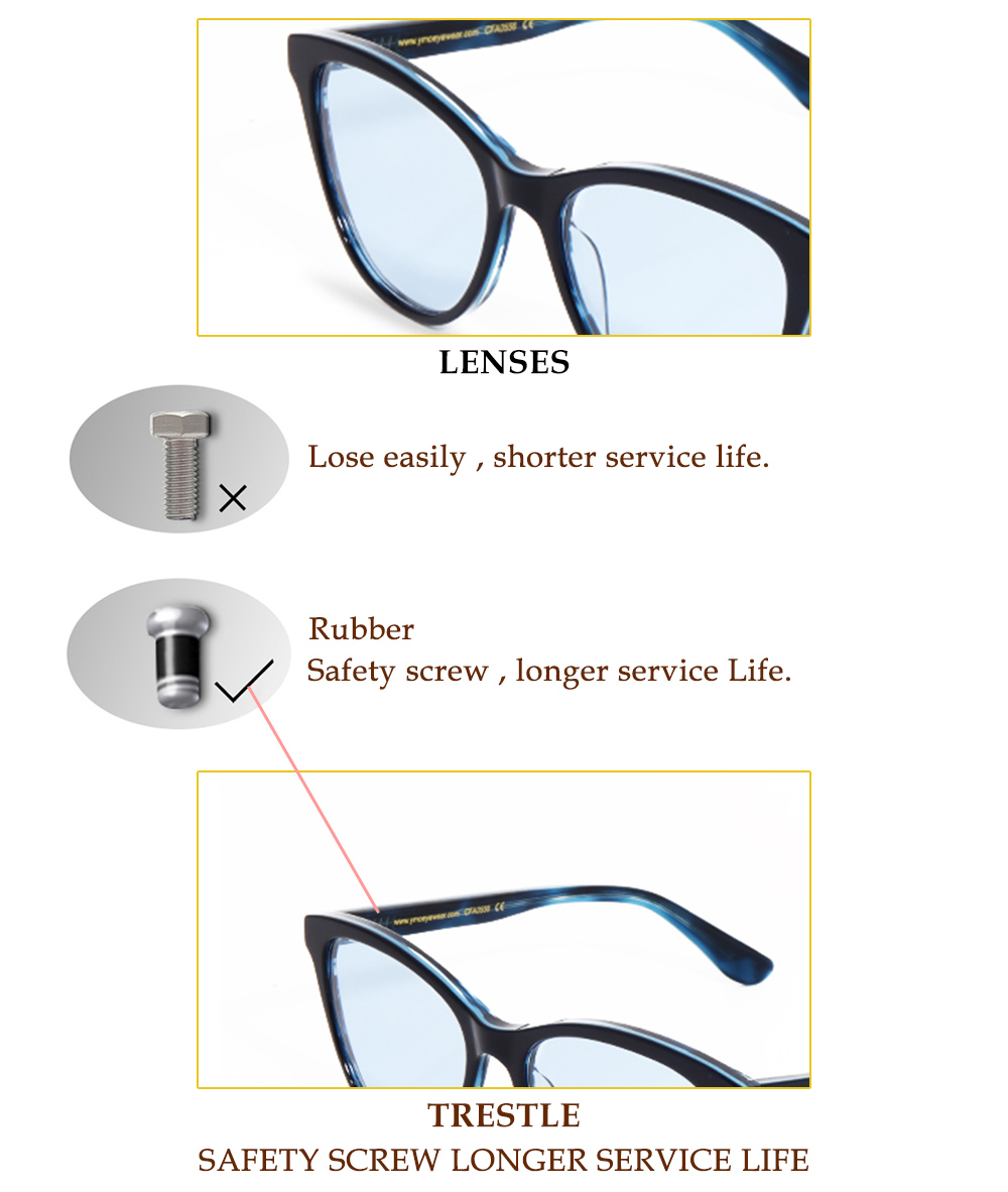 Recycled acetate sunglasses detail