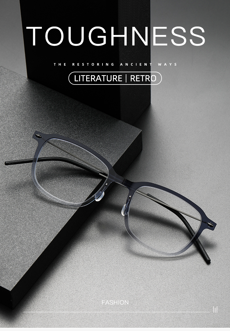Beta Titanium Square Glasses Frame display