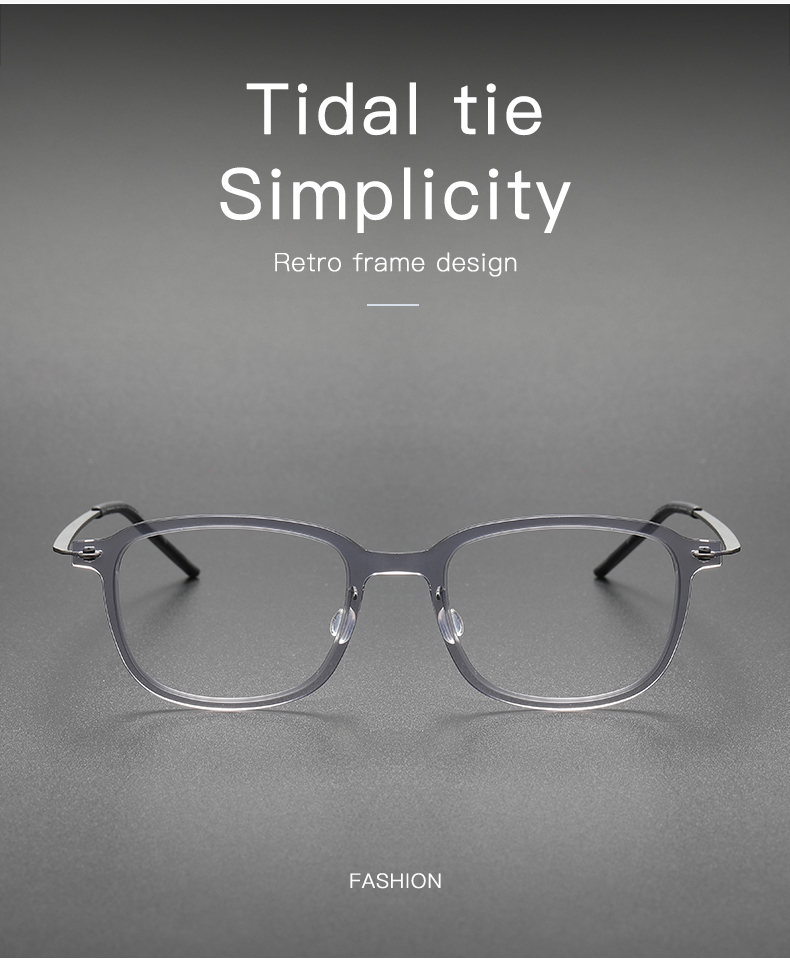 Beta Titanium Square Glasses Frame with simplicity design
