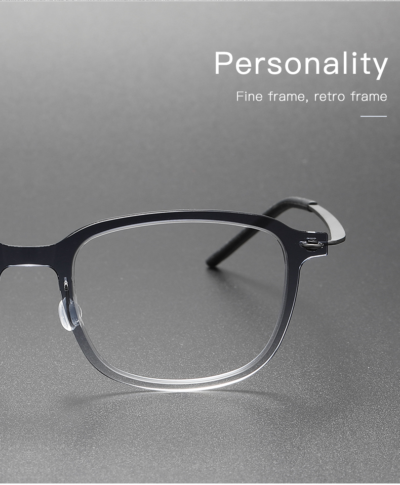 Beta Titanium Square gradient color Glasses Frame