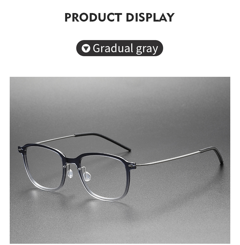 High Quality Beta Titanium gradual gray Frames Square Glasses Frame Optic Ultra Light Titanium Glasses Frames unisex(图10)